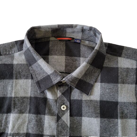 Design In Italy Shirt Mens 4XL Blue Flannel Plaid Luxury Collared Button Down - Picture 6 of 11